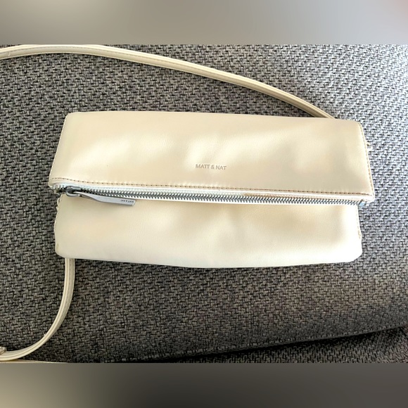 Handbags - Matt & Nat creme clutch/purse